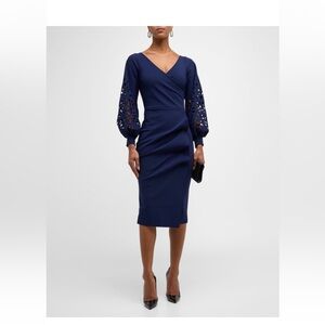 Chiara Boni La Petite Robe Gallilia Cutout ruffle sheath midi dress